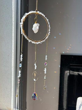 Kristal Kuvars Sun Catcher Beyaz