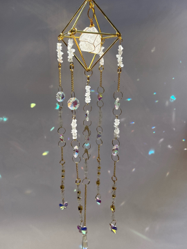 Kristal Kuvars Suncatcher Beyaz
