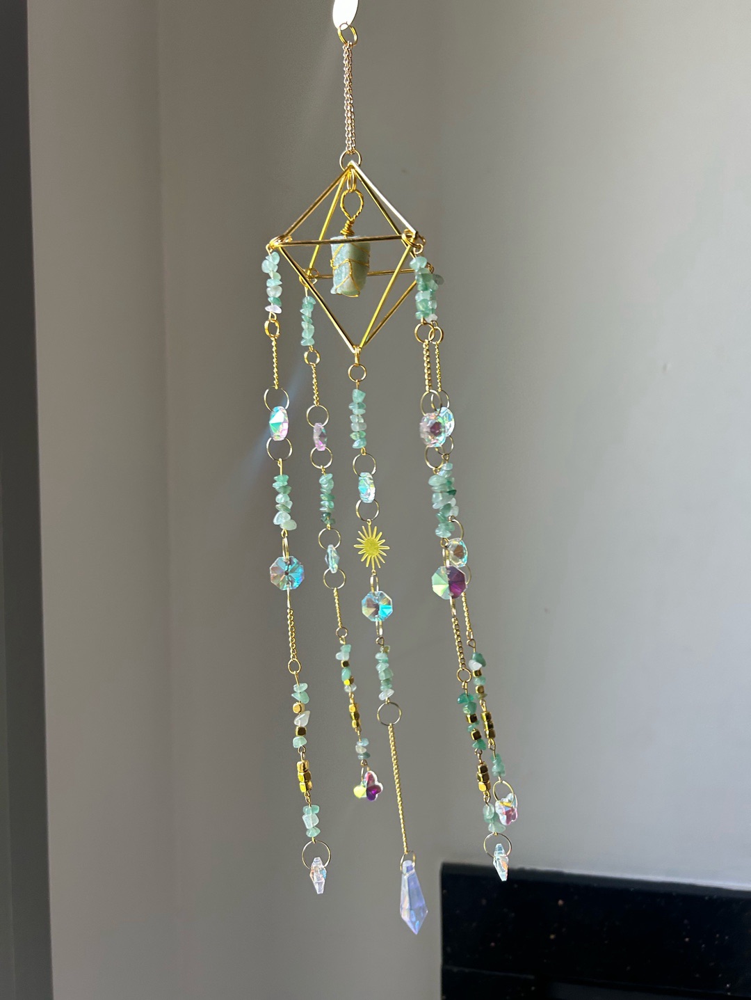 aventurin-prizma-sun-catcher-yesil