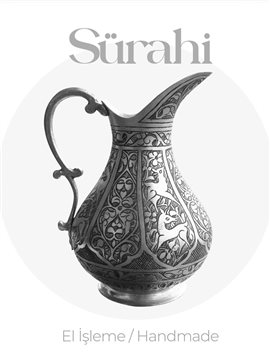 El İşleme Bakır Sürahi Gümüş