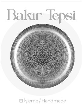 El İşleme Bakır Tepsi - 2 Gümüş