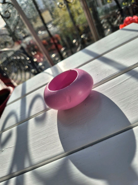 Küçük Tealight Mumluk Pembe 