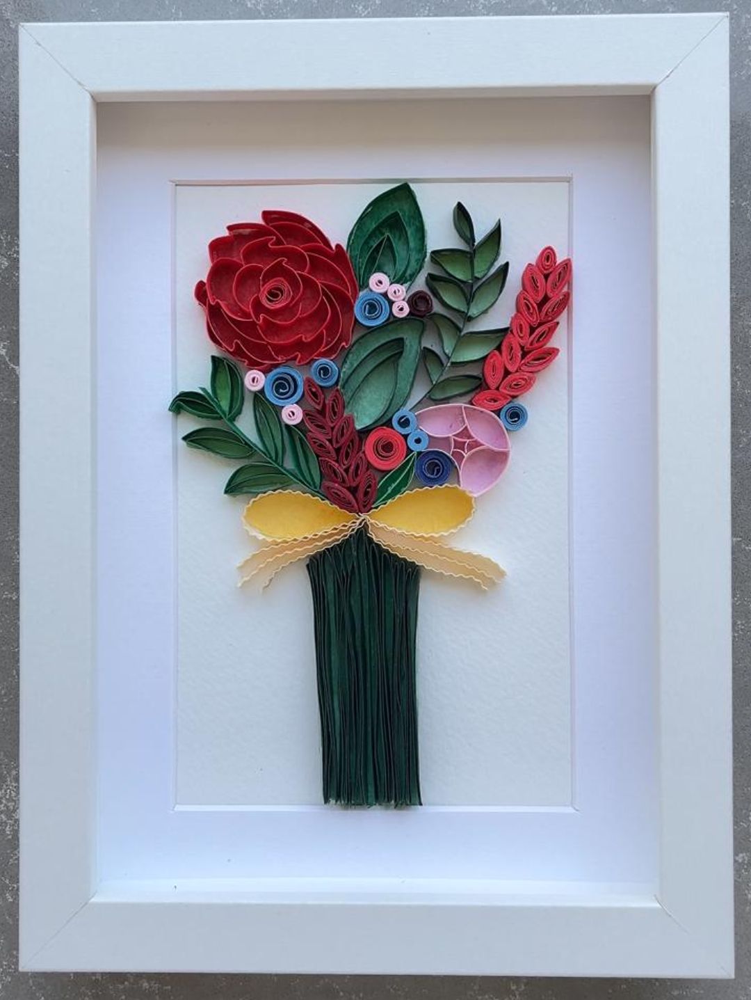 cok-renkli-cicek-buketi-quilling-tablo-cok-renkli