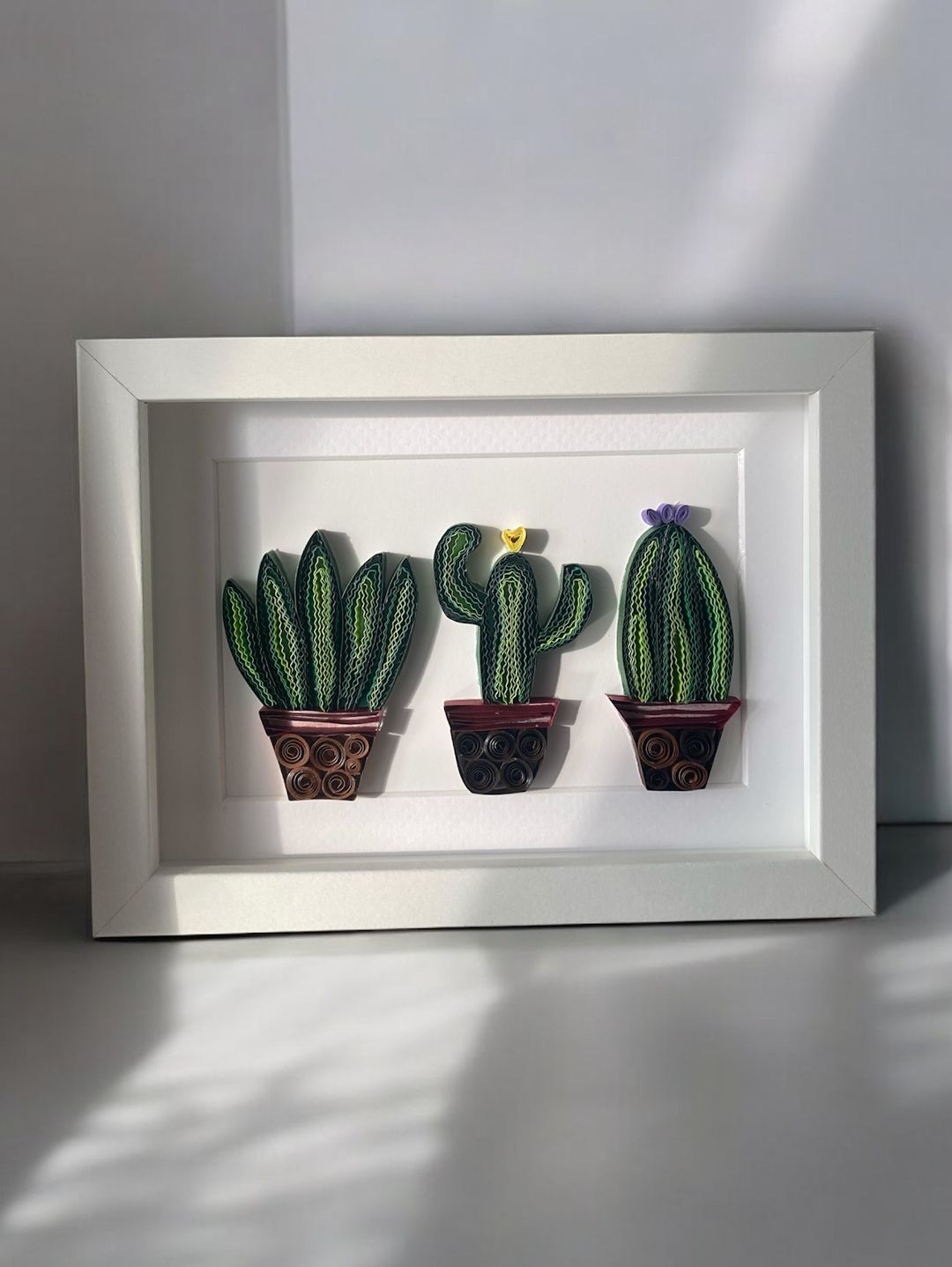 kaktus-el-yapimi-quilling-tablo-yesil