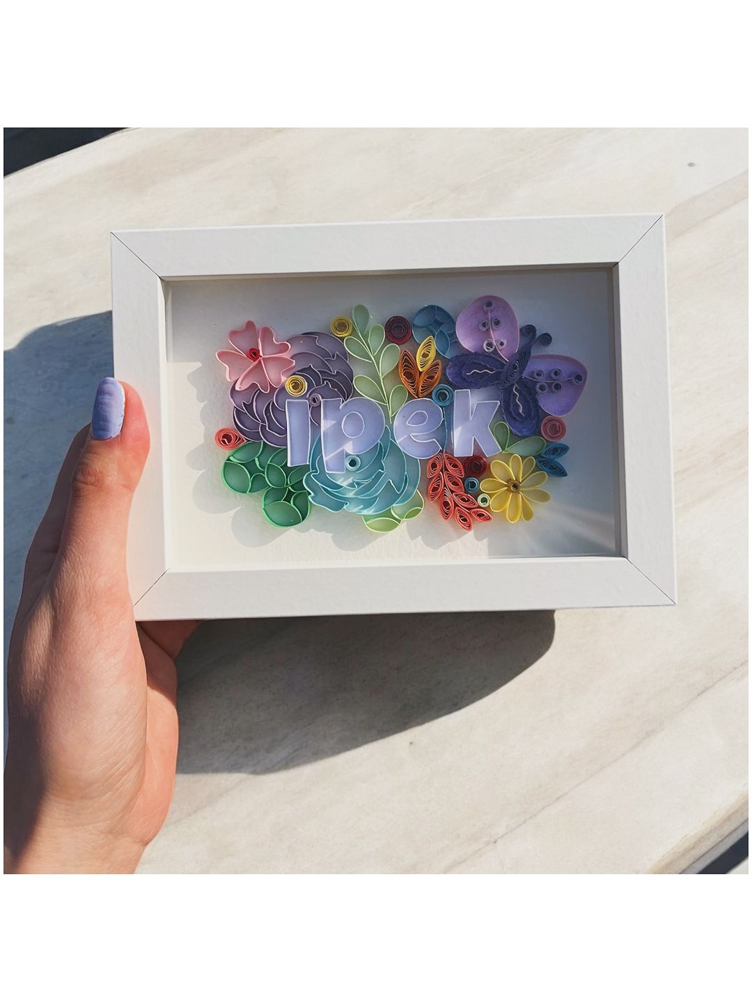isme-ozel-kisisellestirilebilir-quilling-tablo-cok-renkli