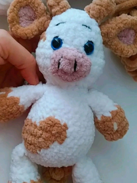 Amigurumi Kadife Buzağı  Beyaz