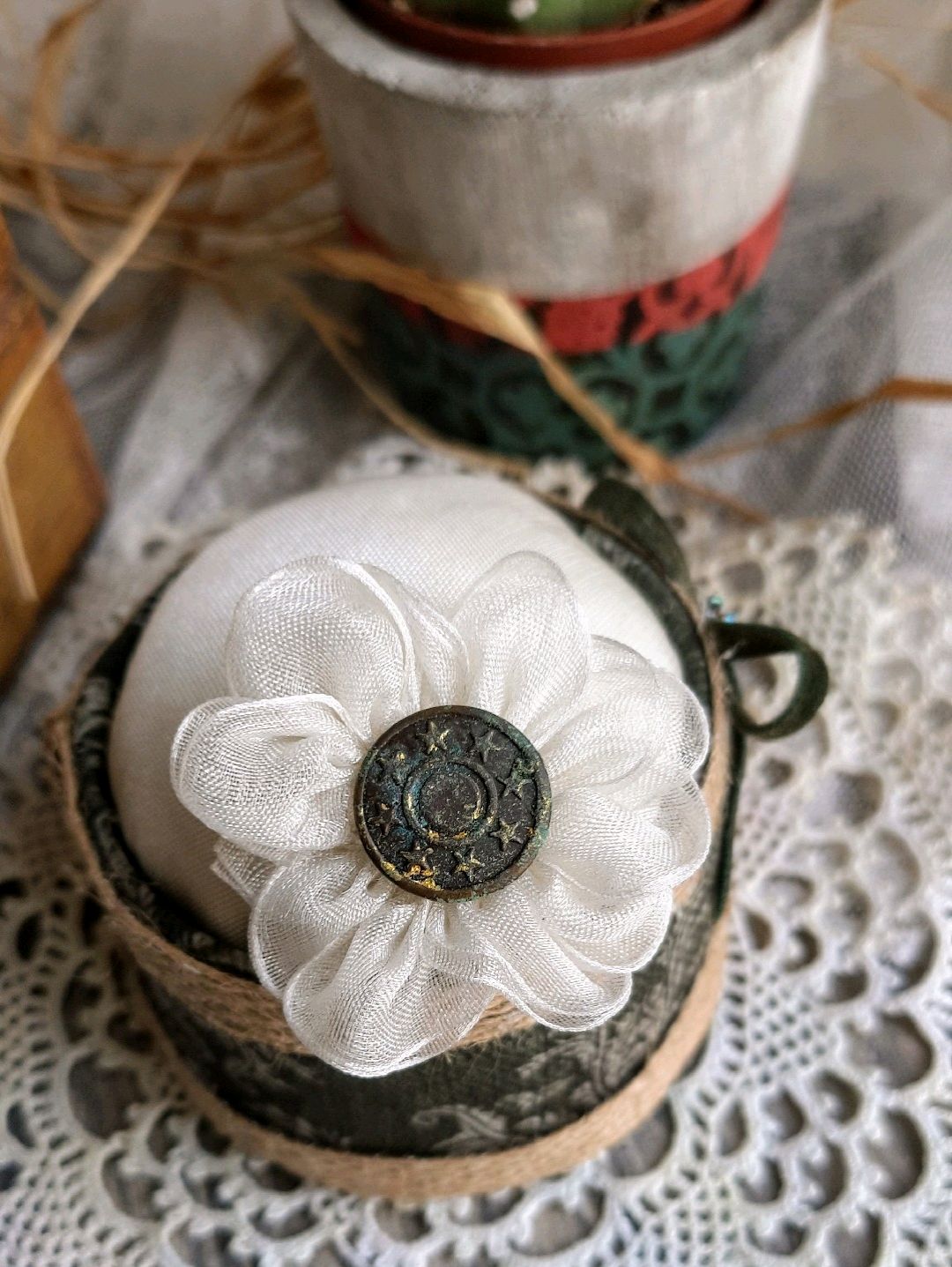 vintage-igne-yastigi-koyu-yesil