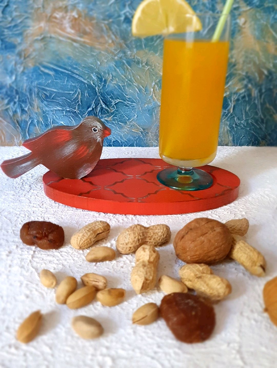 kirmizi-kuslu-ahsap-fincan-altligi-sunumluk-turuncu