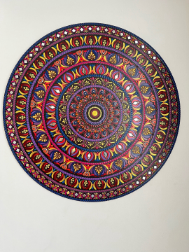 70 Cm Mandala Kilim Çok Renkli