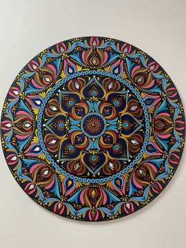 60 Cm Mandala Saks Mavi