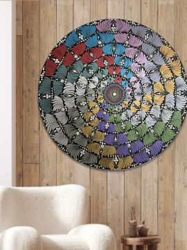 80 Cm Mandala Gökküşağı Çok Renkli