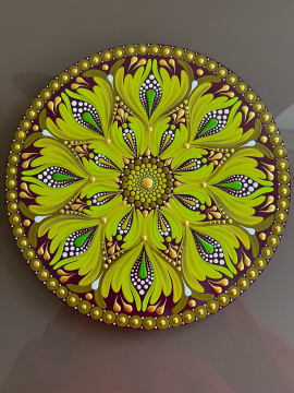 Fıstık Mandala 25 Cm Yeşil