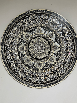 90 Cm Mandala Bej Bej