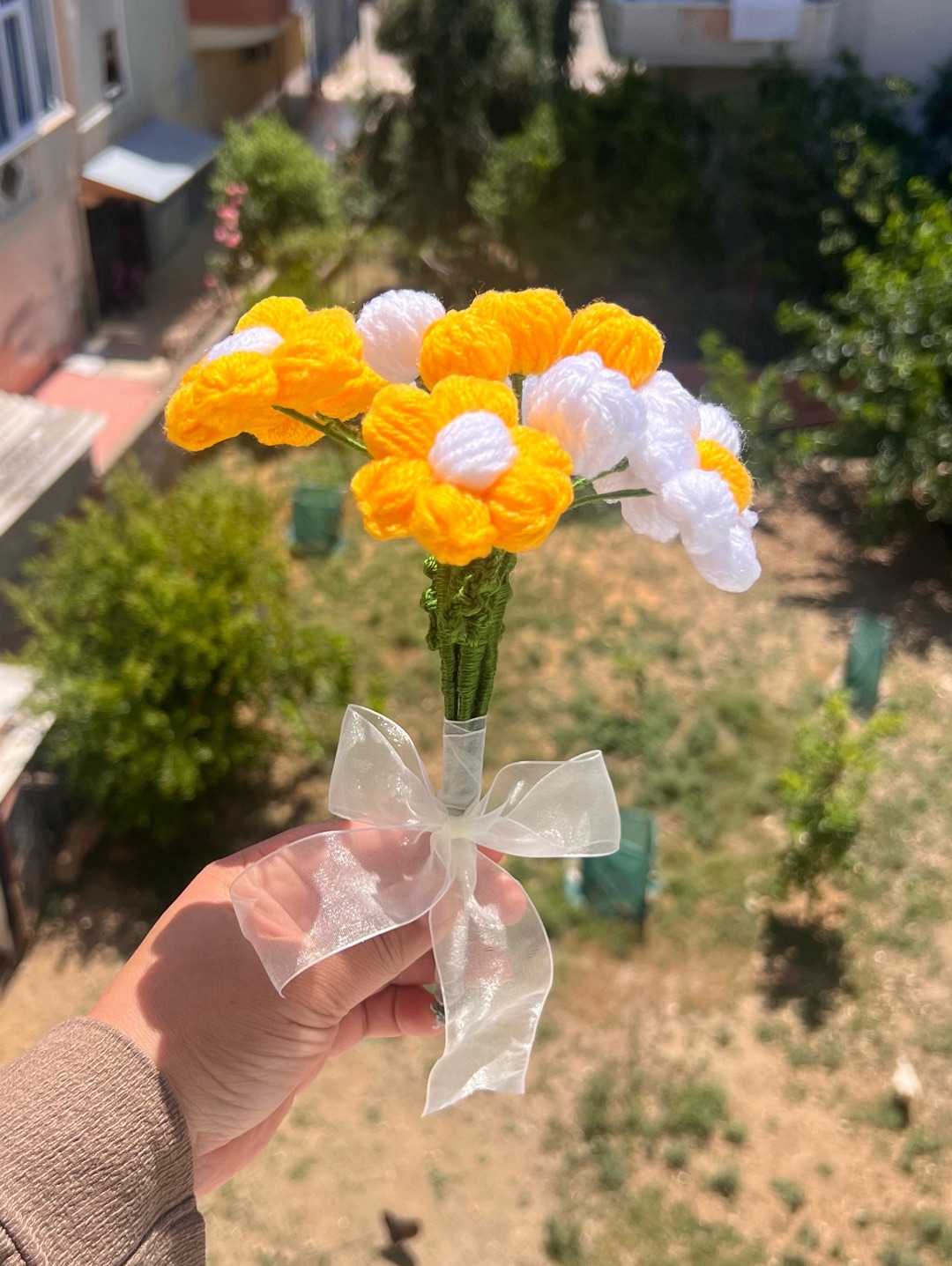 puf-papatya-buketi-beyaz