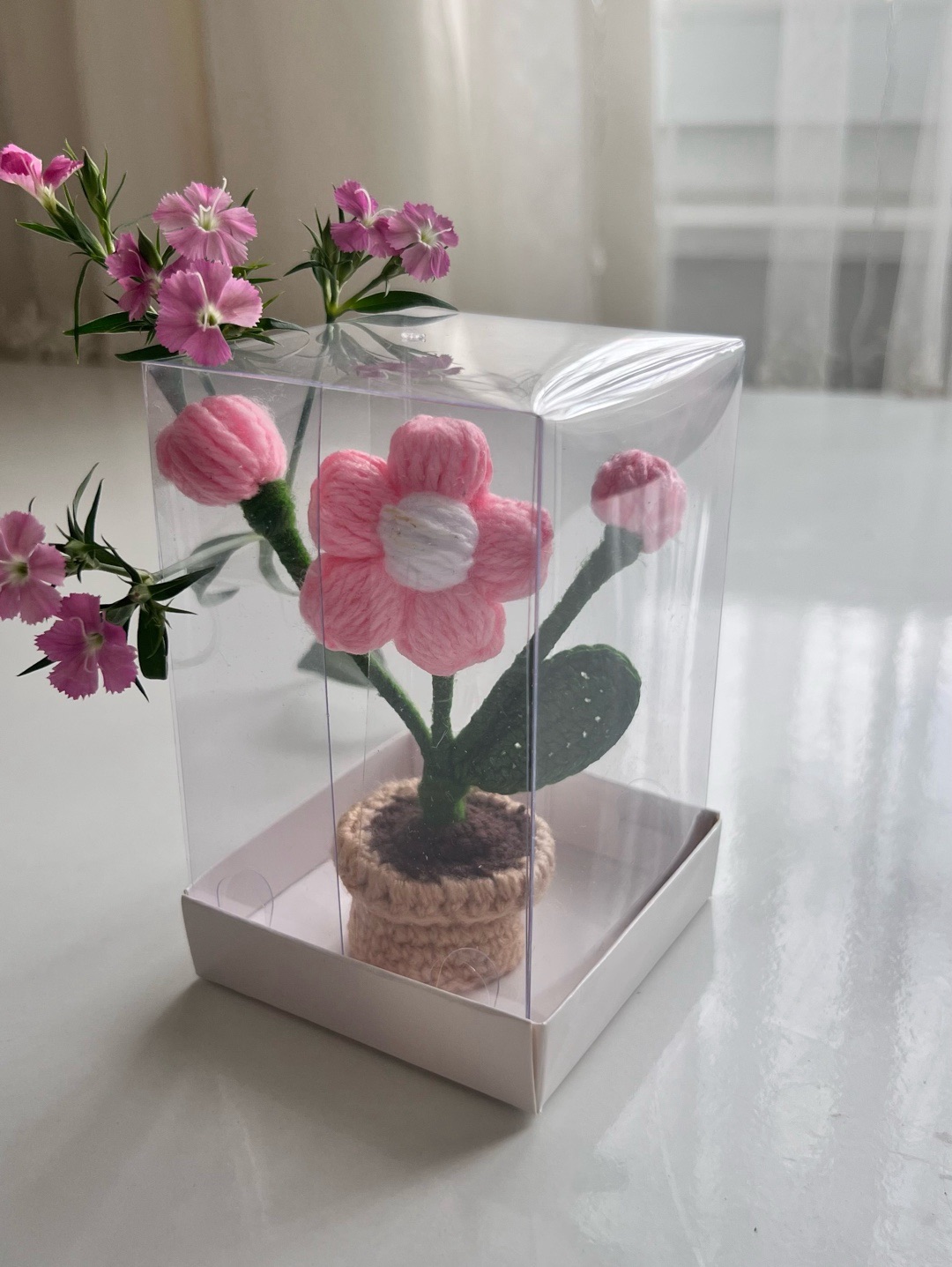 mini-puf-papatya-pembe