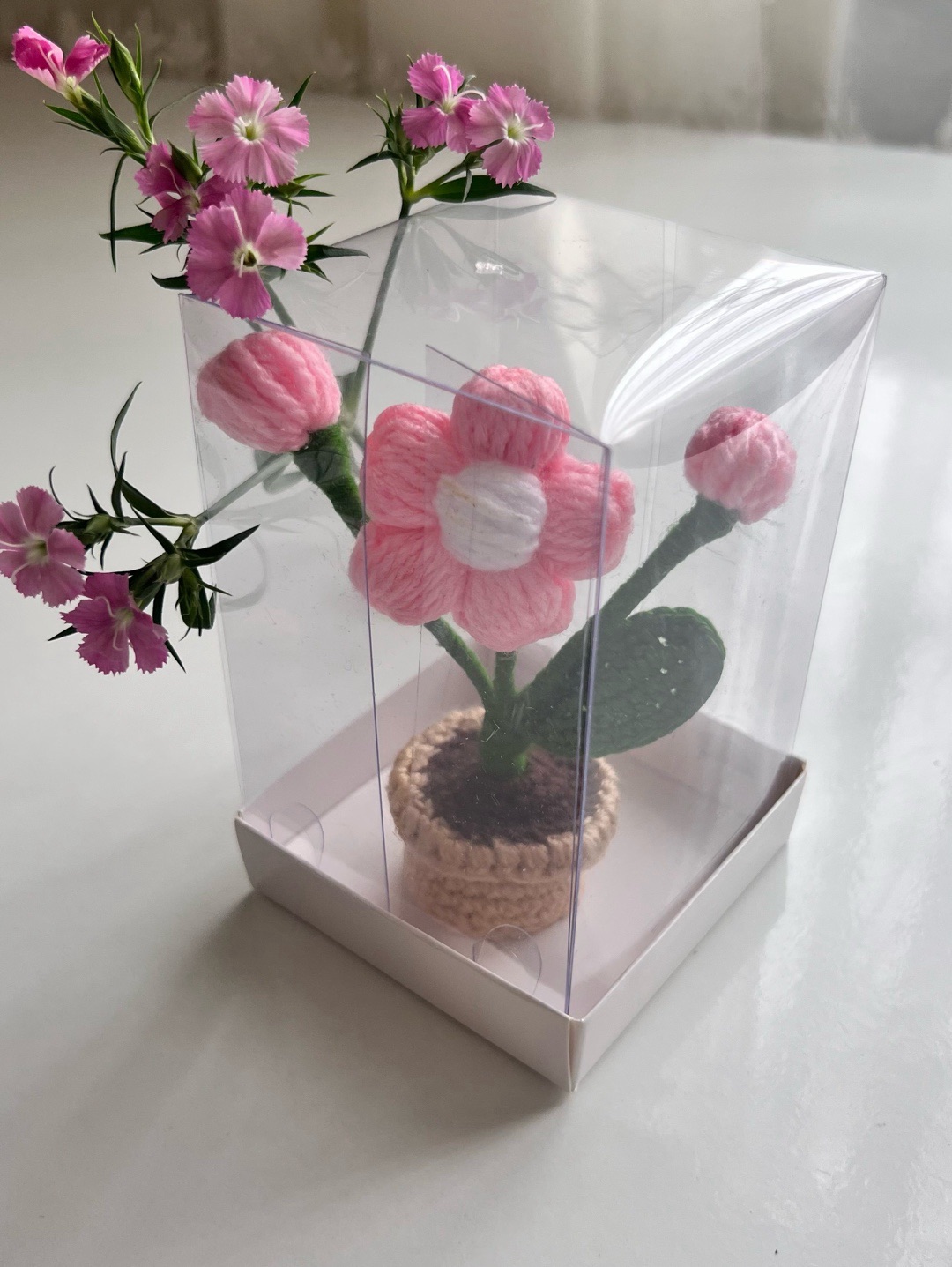 mini-puf-papatya-pembe