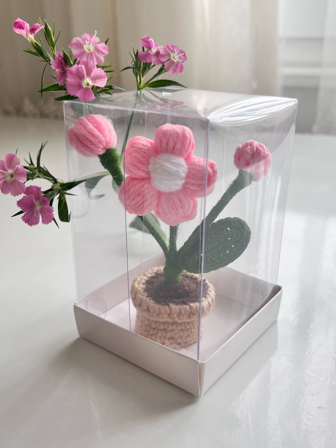 mini-puf-papatya-pembe