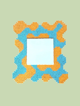 Paint Pixel Ayna Bebek Mavisi