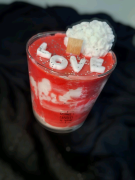 Love Büyük Cam Bardak  Çok Renkli