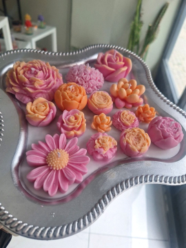 Bahar Tepsi Set Mum Pembe