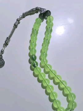 Renkli Epoksi Tesbih  Yeşil