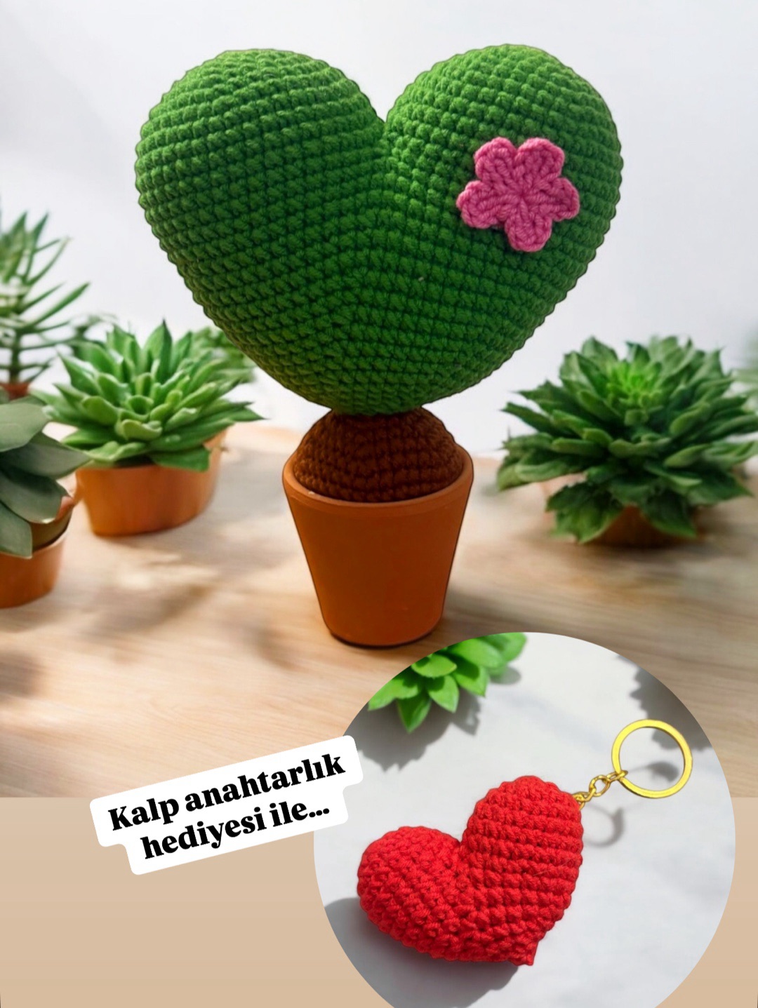 dekoratif-amigurumi-kalp-kaktus-yesil