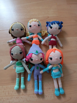 Winx Club Peluş Oyuncak Bebekler Çizgifilm Karakterleri Figür Bej