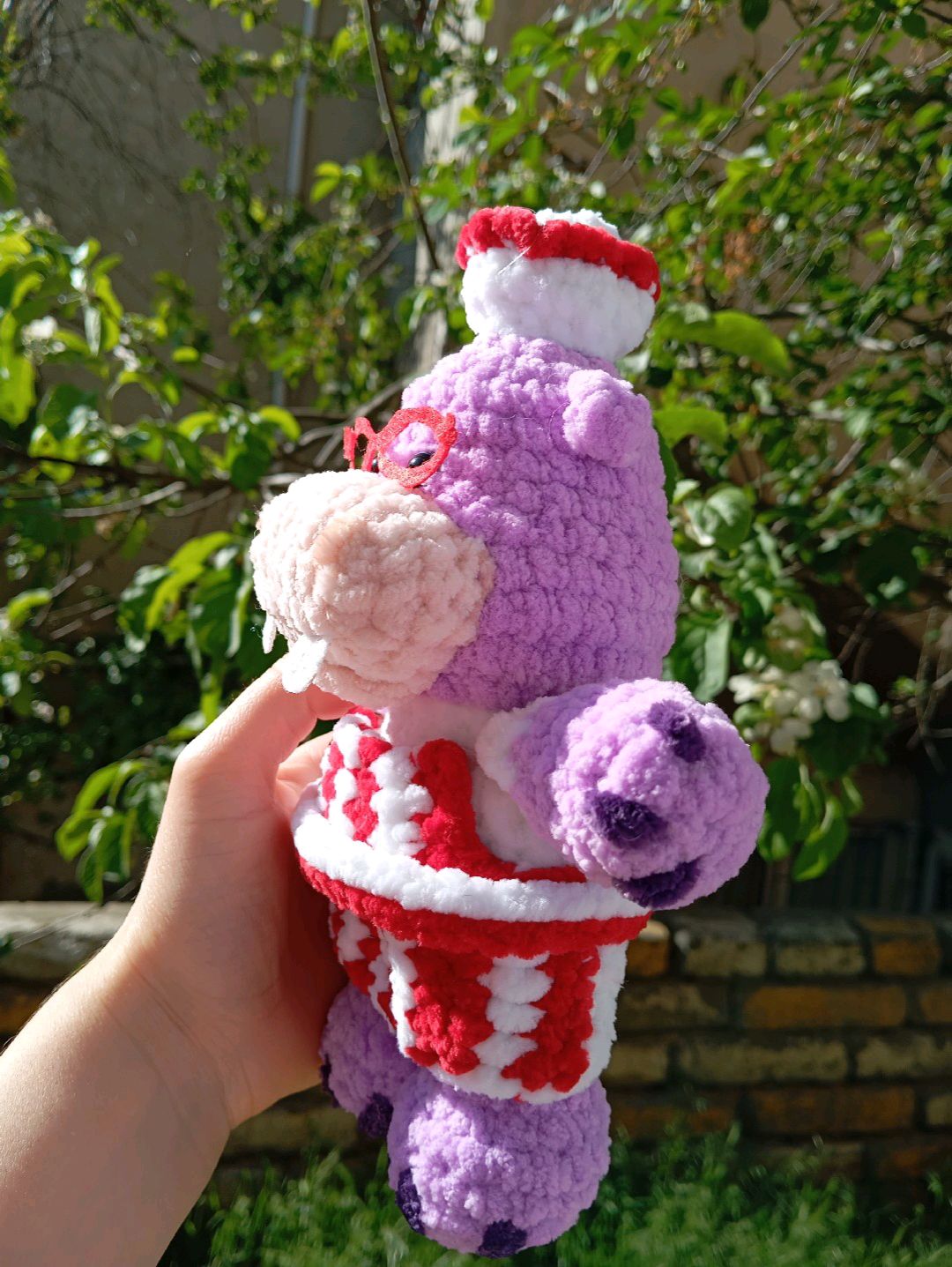 doc-mcstuffins-amigurumi-pelus-oyuncak-hipopotam-mor