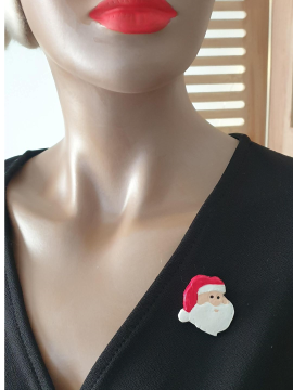 Yılbaşı Yniyıl Noel Baba Broş  Çok Renkli