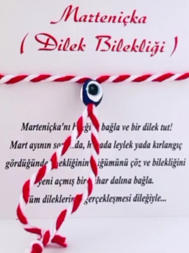  20 Adet Marteniçka Dilek Bilekliği  Kırmızı