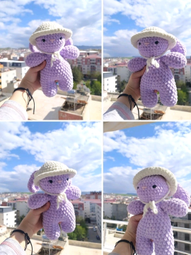 Amigurumi Şapkalı Tavşan Lila