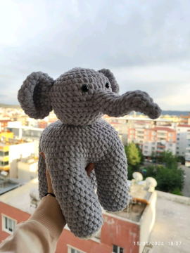 Amigurumi Fil Gri