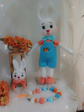 Tavşan Yeni Doğan Set Mavi