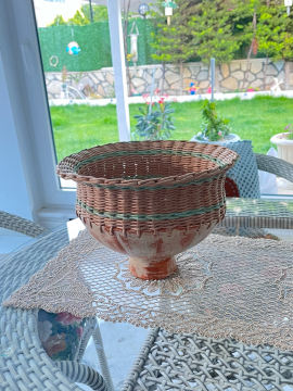 Seramik Ve Kağıt Bambu Kahverengi El İşçiliği