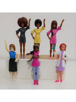 Barbie 6 Lı Bebek Figür Seti