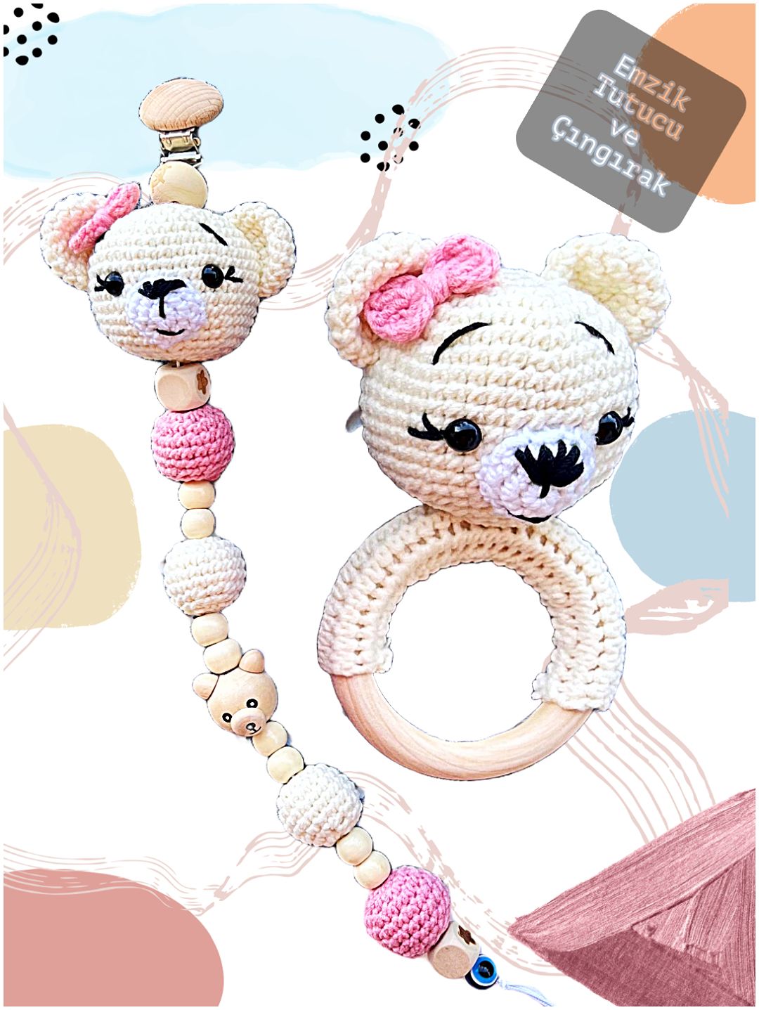 amigurumi-sik-ayicik-uyku-arkadasi-3lu-set-pembe