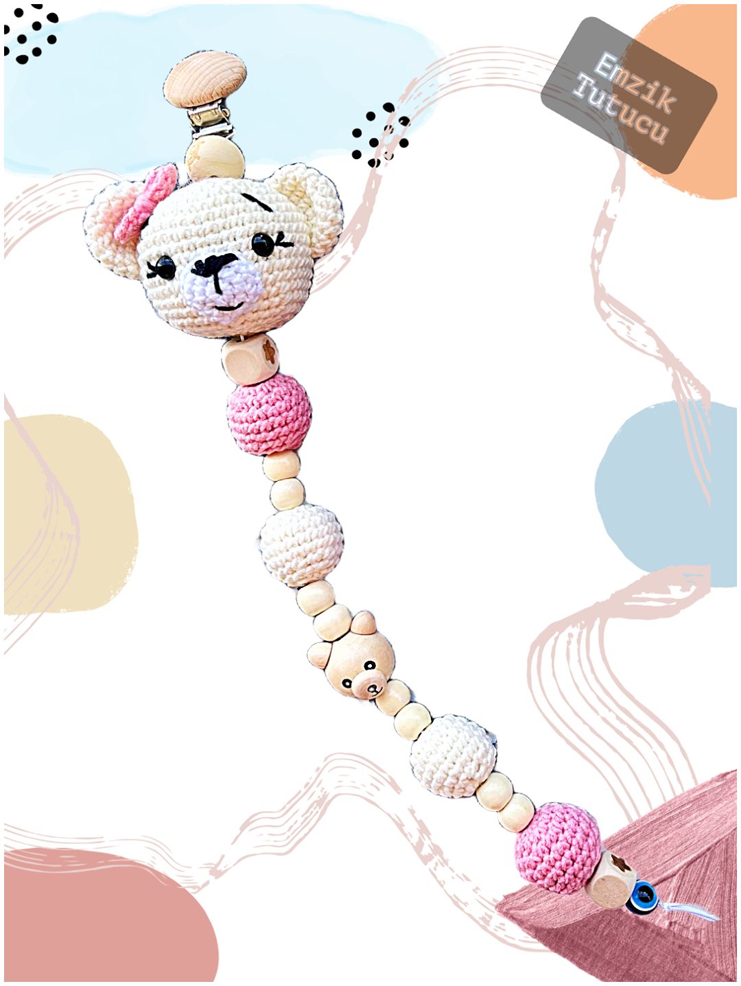 amigurumi-sik-ayicik-uyku-arkadasi-3lu-set-pembe