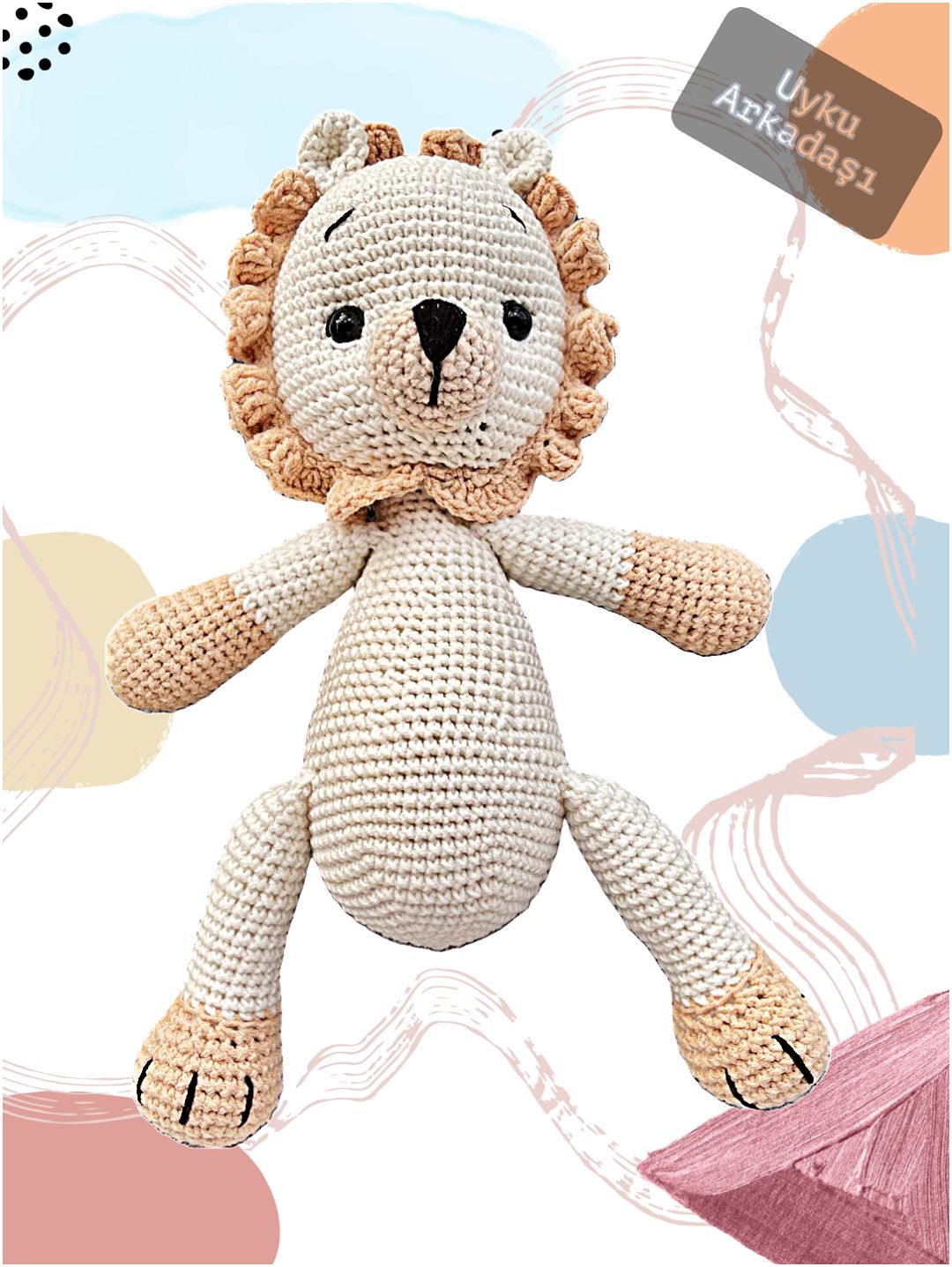 amigurumi-aslan-uyku-arkadasi-3lu-set-bej
