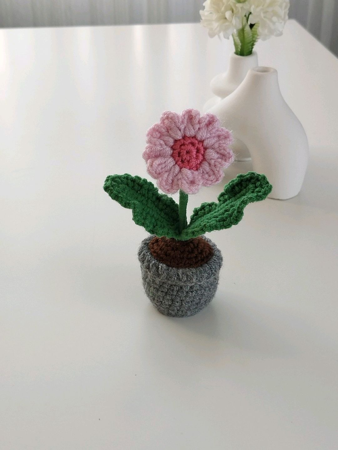 minik-saksida-orgu-cicek-pembe
