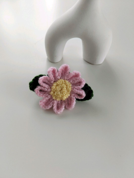 Papatyalı Lastik Toka Pembe