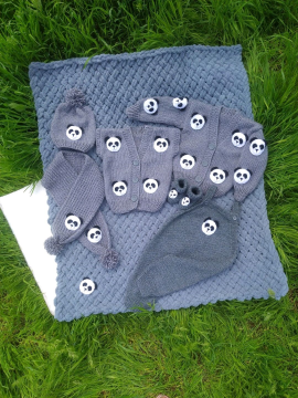 Full Bebek Seti Pandali Set Gri