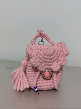 Amigurumi Çanta Anahtarlık Pembe