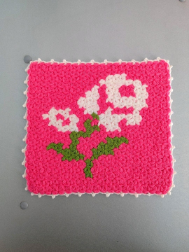 Gül Modelli Lif Koyu Pembe