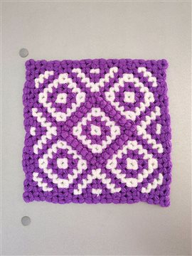 Kilim Desenli Lif Mor