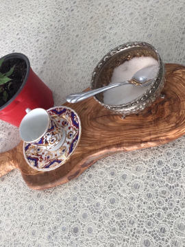 Zeytin Ağacı Sunum Ve Kesme Tahtası Zeytin Kahverengisi