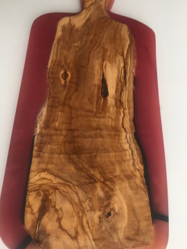 Zeytin & Epoksi Sunum Tahtası Bordo