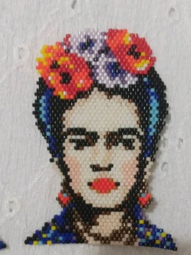 Frida Kahlo Kolye ,broş ,aksesuar  Mavi