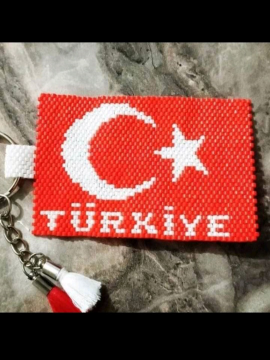 Türkiye Temalı Ayyıldızlı Anahtarlık 