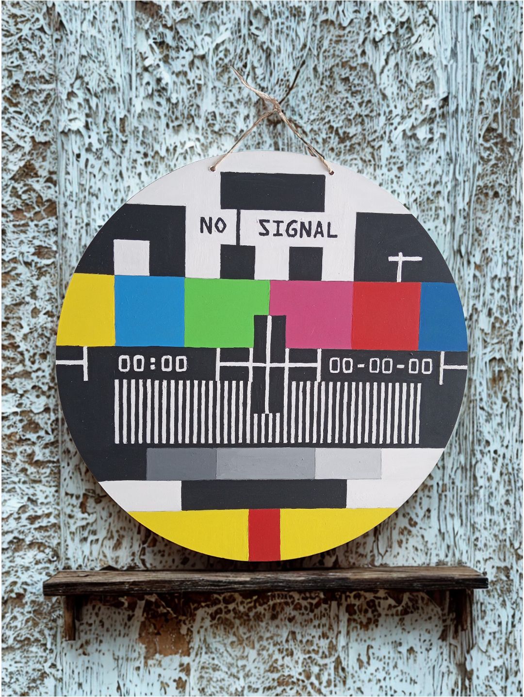 no-signal-retro-tablo-duvar-dekor-cok-renkli