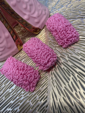 Rengarenk Punch Tokalar Koyu Pembe
